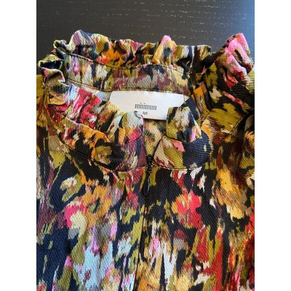 Minimum Chalotthea Women Abstract Floral Print Long Sleeve Maxi Dress Si… - Picture 13 of 14